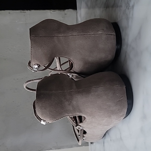 Sigerson Morrison Elise suede lace up flat 7 ½ - Picture 4 of 8